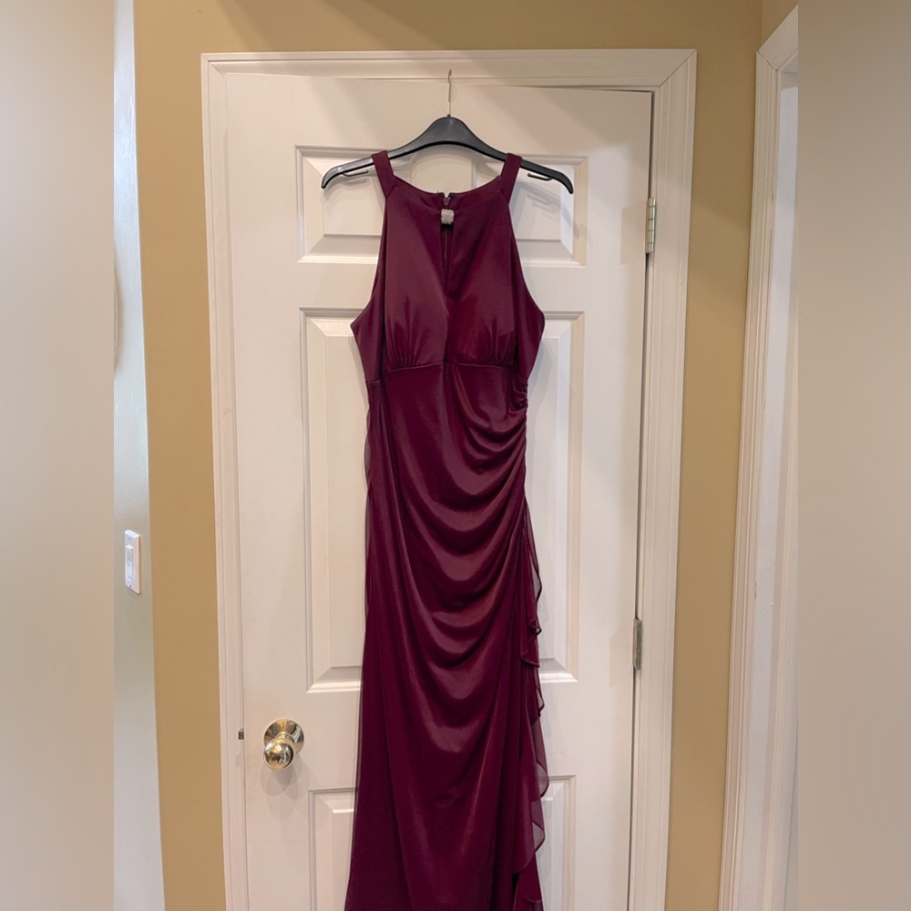 Long plum dress